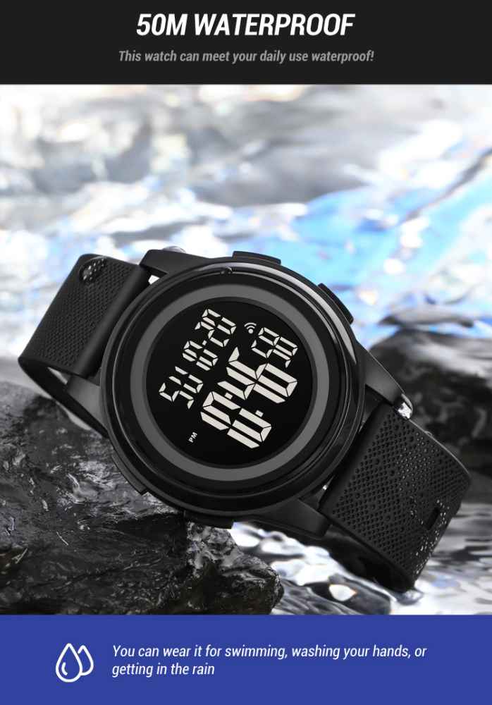 Skmei flat digital wrist watch image - Mobimarket